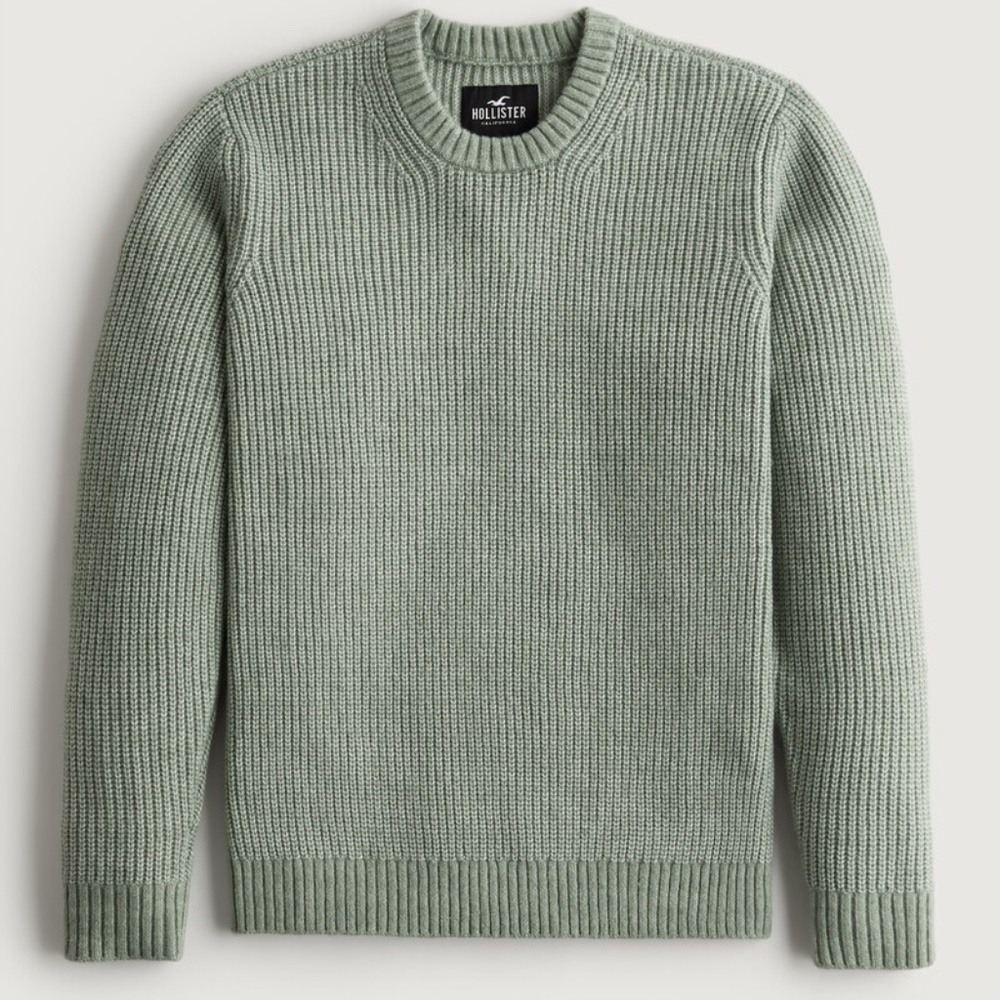 HOLLISTER womens ribbed crew neck sweater